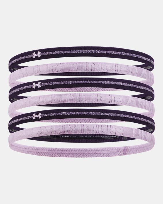 Women's UA Heathered Mini Headbands - 6 Pack, Purple, pdpMainDesktop image number 0